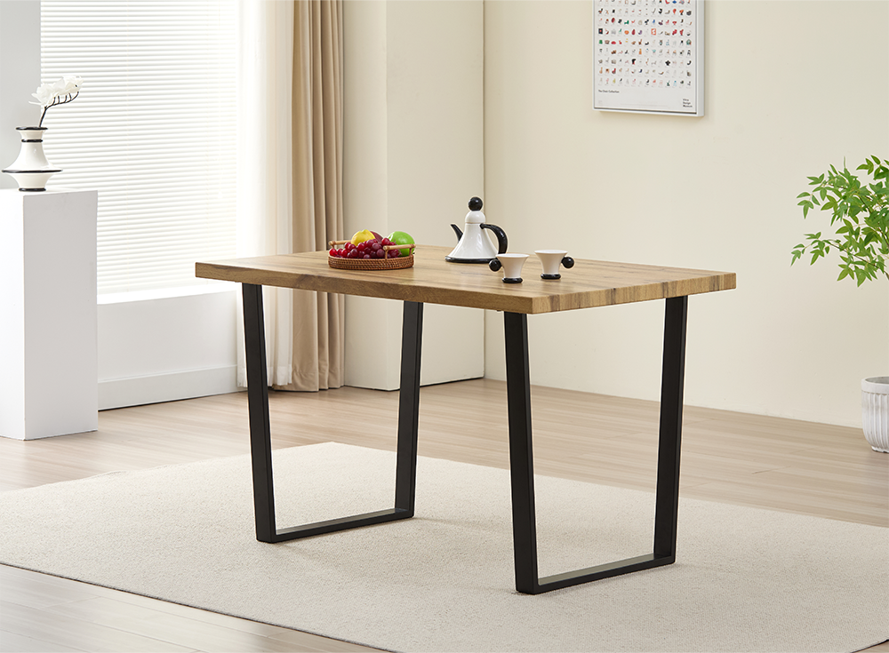 High Quality Metal Leg Modern MDF Dining Table for Home Use - Image 2