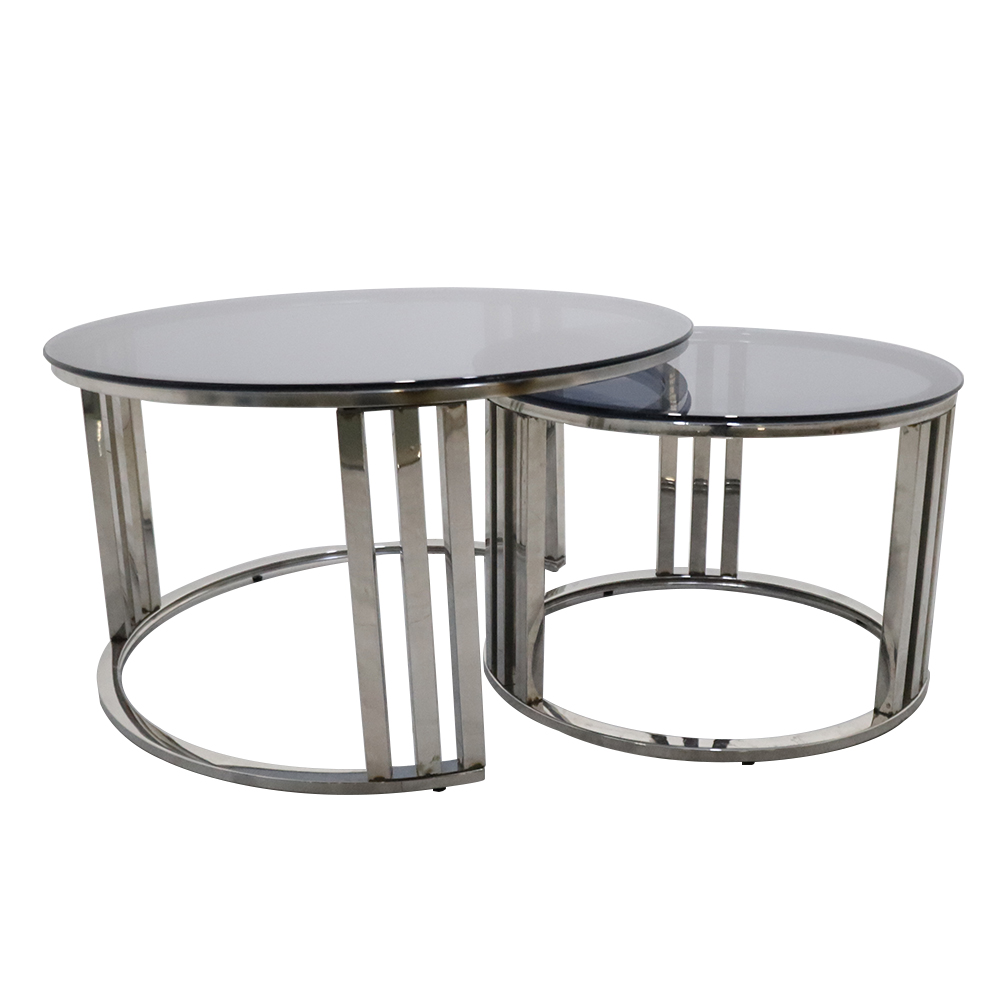 Glass Top Coffee Table with Iron Frame - Image 2