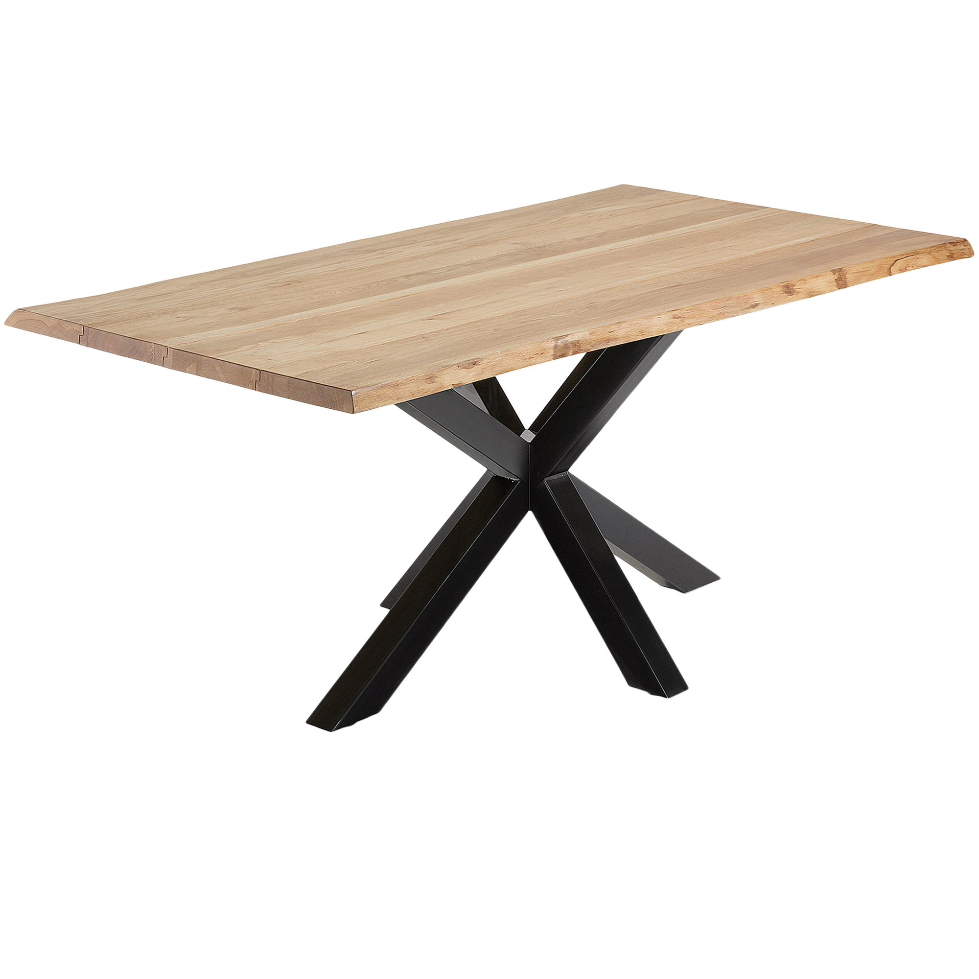 Dining Table and Chair Set Modern Rectangular Wood Top 6 Seater