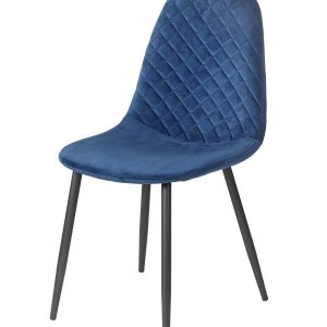 Luxury Velvet Dining Chair with Chrome Legs, Modern Design