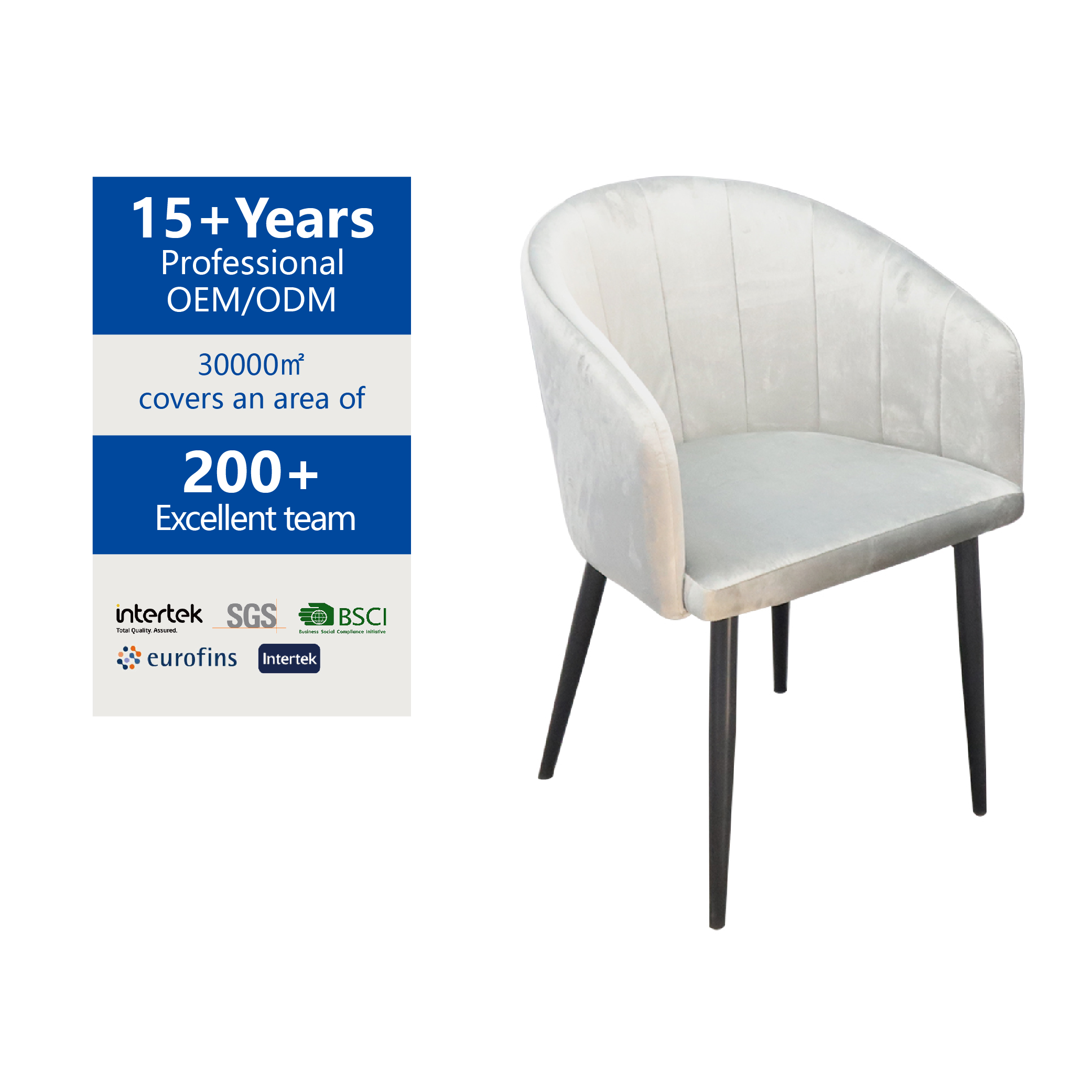 Modern Velvet Dining Chair for Hotel and Restaurant - Image 2
